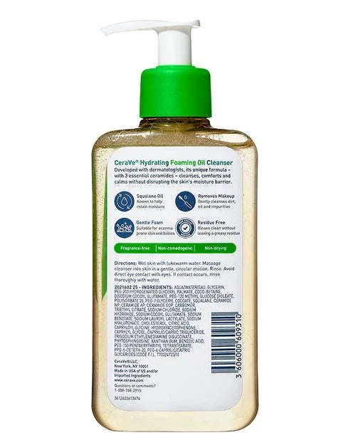 CeravVe Hydrating Foaming Oil Cleanser
